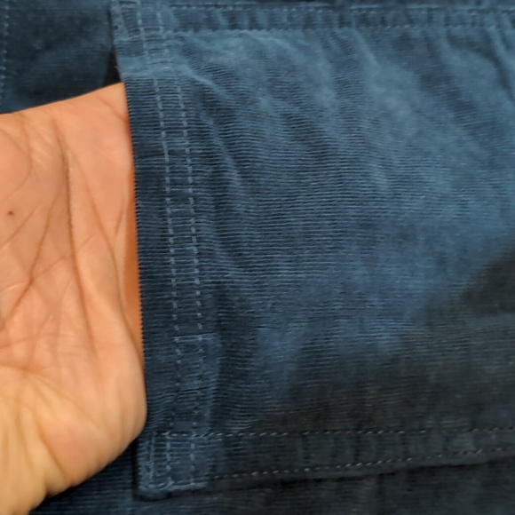 Joe Fresh| NWT Blue Corduroy Mini Skirt Front Slit With Side and Back Pockets - Picture 8 of 16